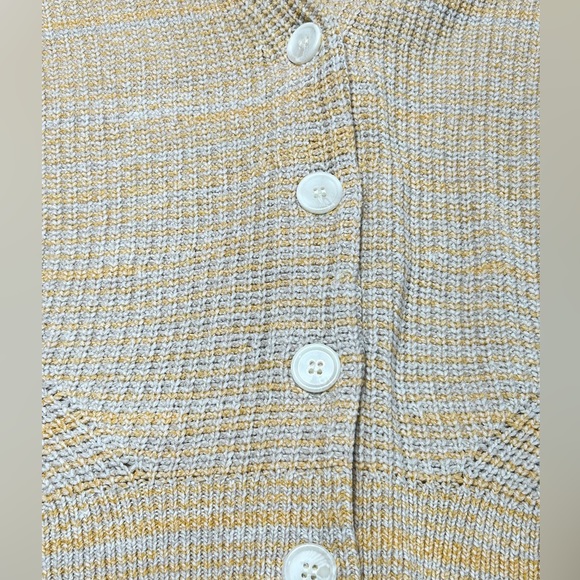 Current Elliott Cardigan Light Yellow and tan Size:1 (S/M) NWOT - Picture 4 of 6